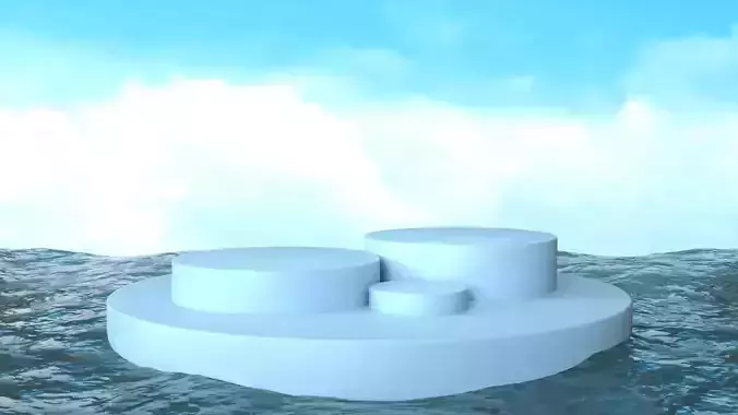 Display Podium Sky Sea Cloud 3D model