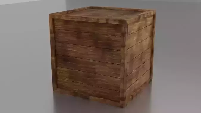 Wooden Box Yellow Brown