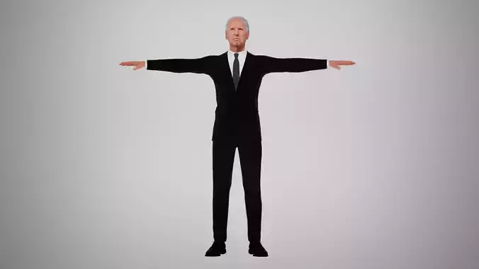 joe biden rig ready for animation 3D model
