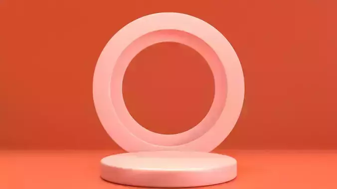 Display Podium Orange