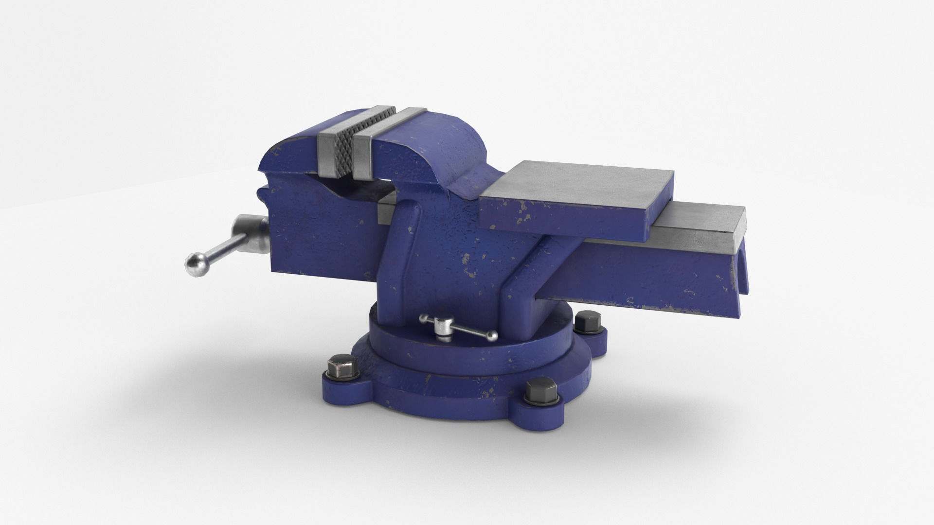 Bench Vise Low-poly 3D model_3