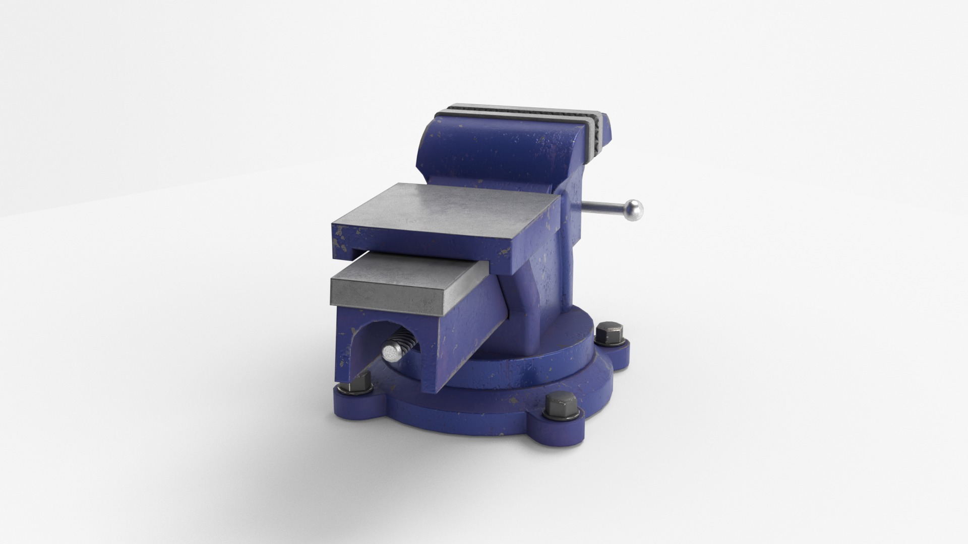 Bench Vise Low-poly 3D model_6