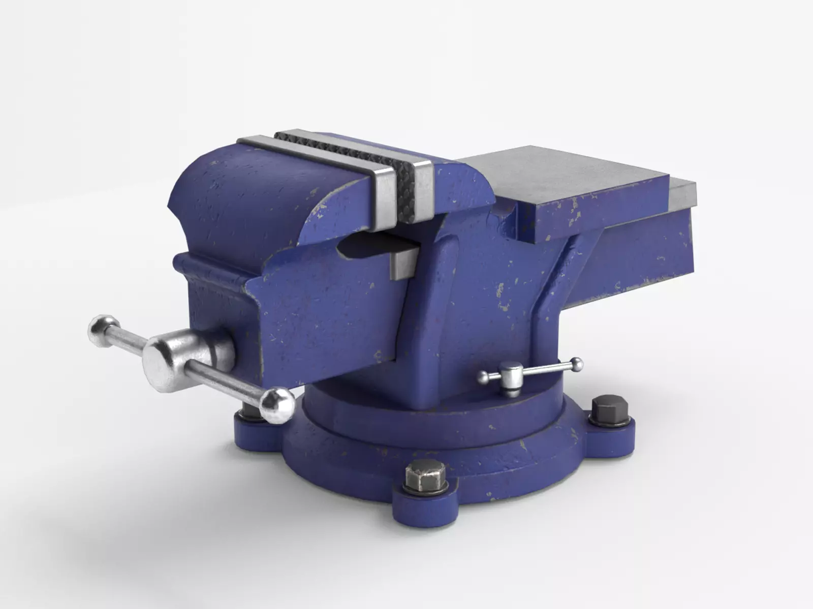 Bench Vise Low-poly 3D model_0