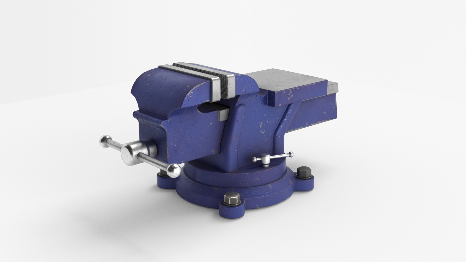 Bench Vise Low-poly 3D model_13