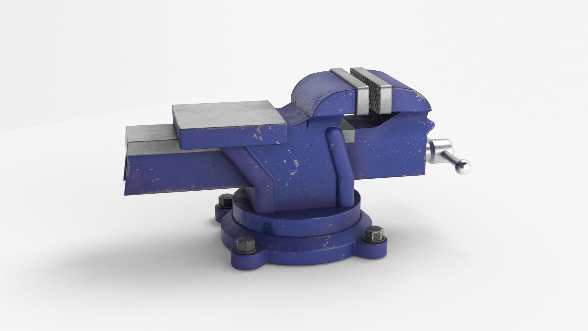 Bench Vise Low-poly 3D model_8