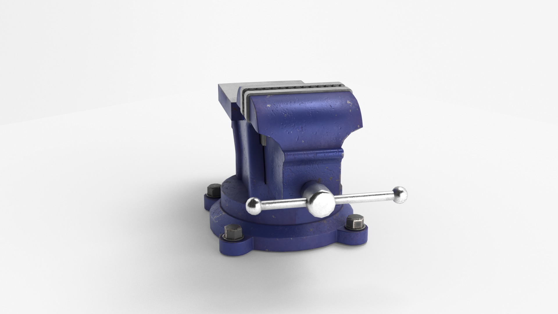 Bench Vise Low-poly 3D model_11