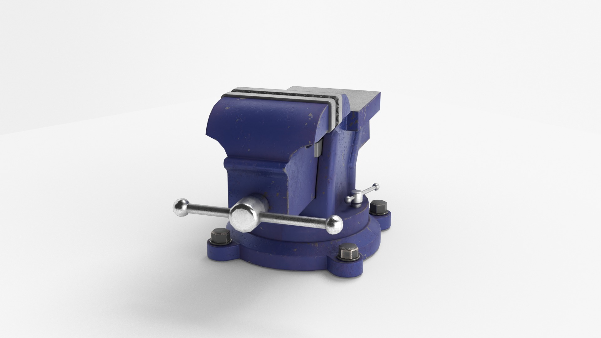 Bench Vise Low-poly 3D model_12