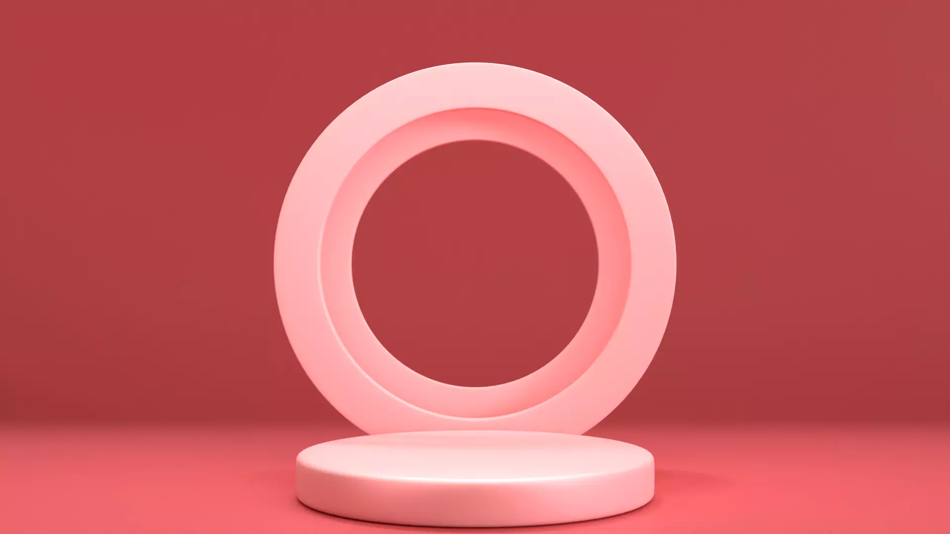 Display Podium Pink 3D model_0