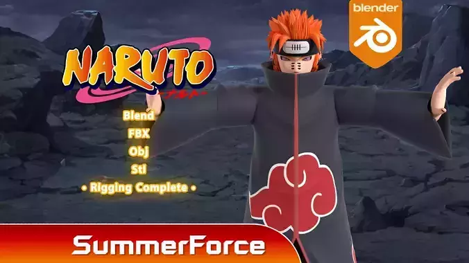 Pain Yahiko - Naruto Shippuden 3D model