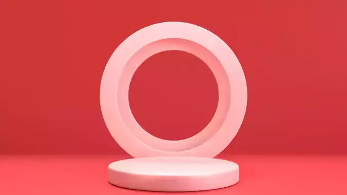 Display Podium Red 2