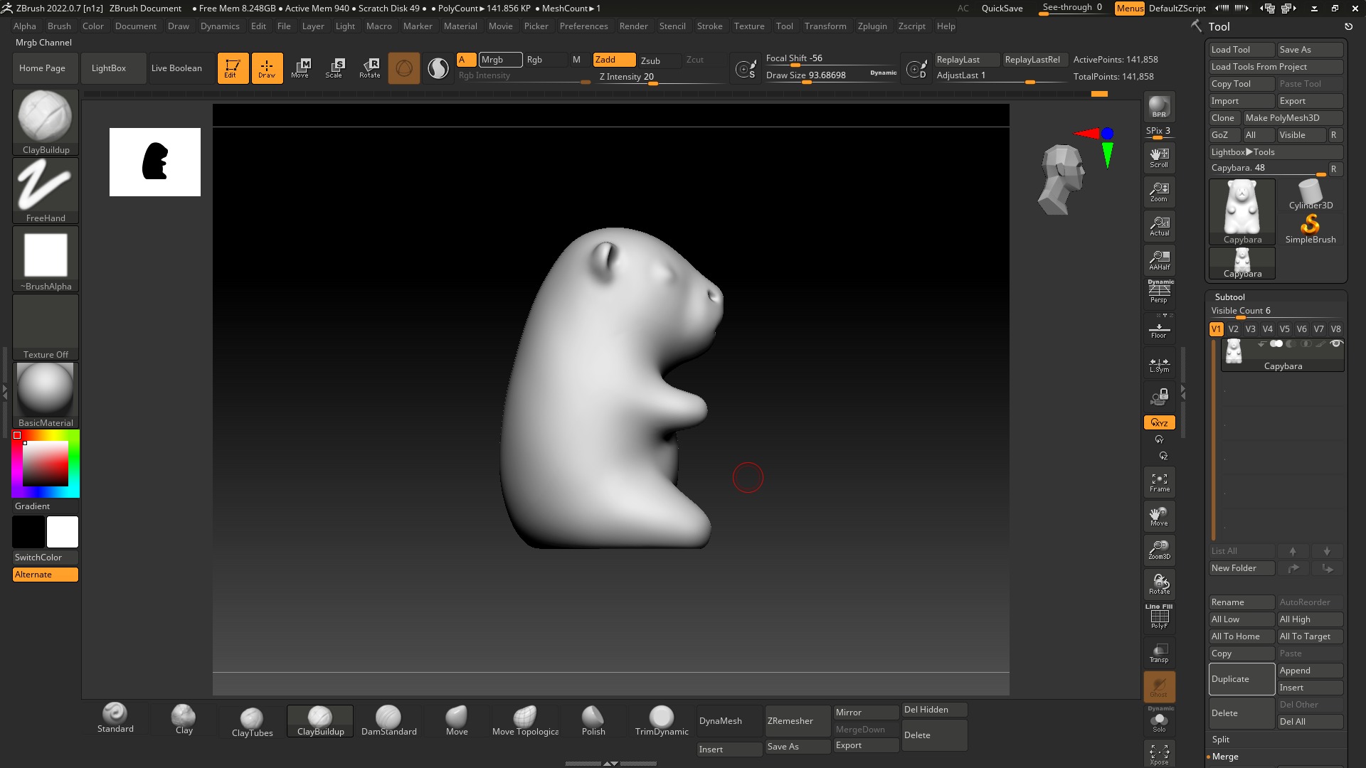 Capybara cute 3d print stl  3D print model_10