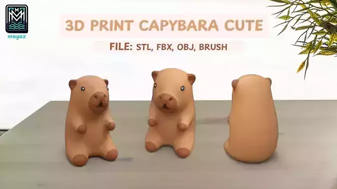 Capybara cute 3d print stl  3D print model Capybara cute 3d print stl  3D print model