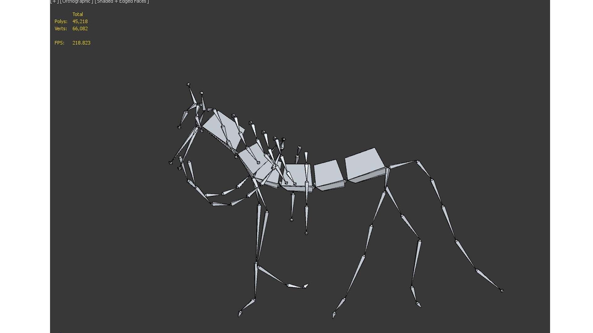 horse Low-poly 3D model_12