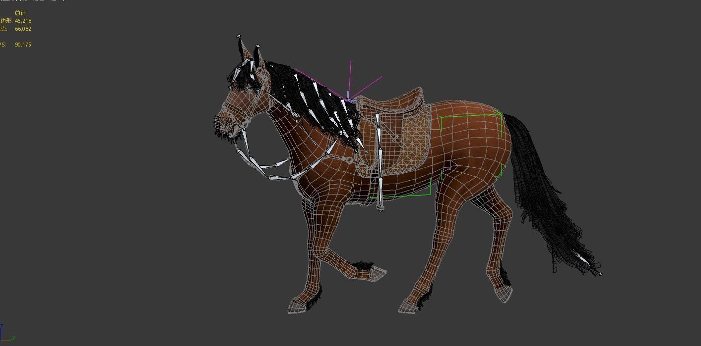 horse Low-poly 3D model_11