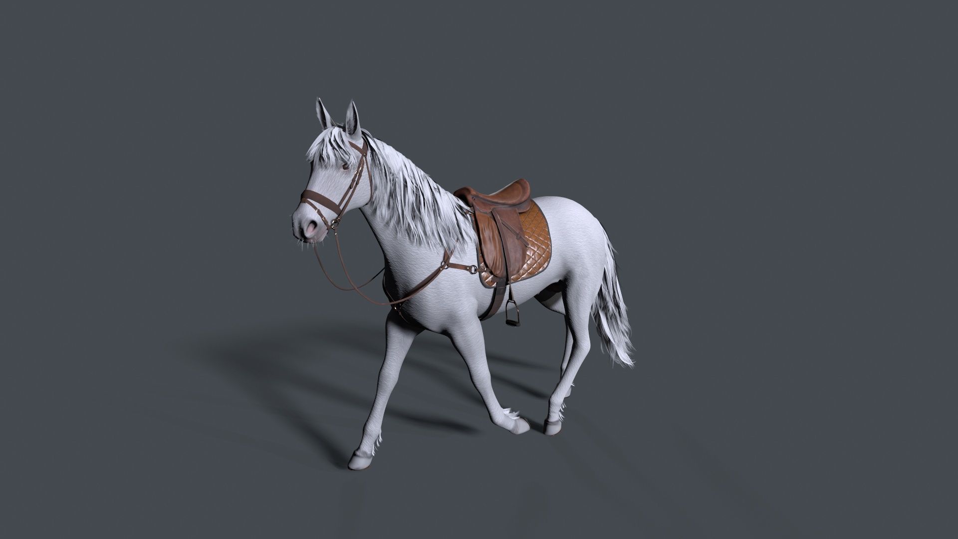 horse Low-poly 3D model_7