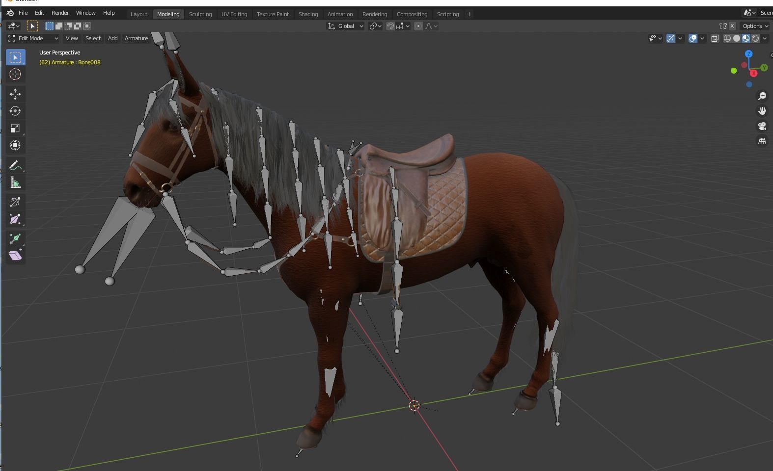 horse Low-poly 3D model_10