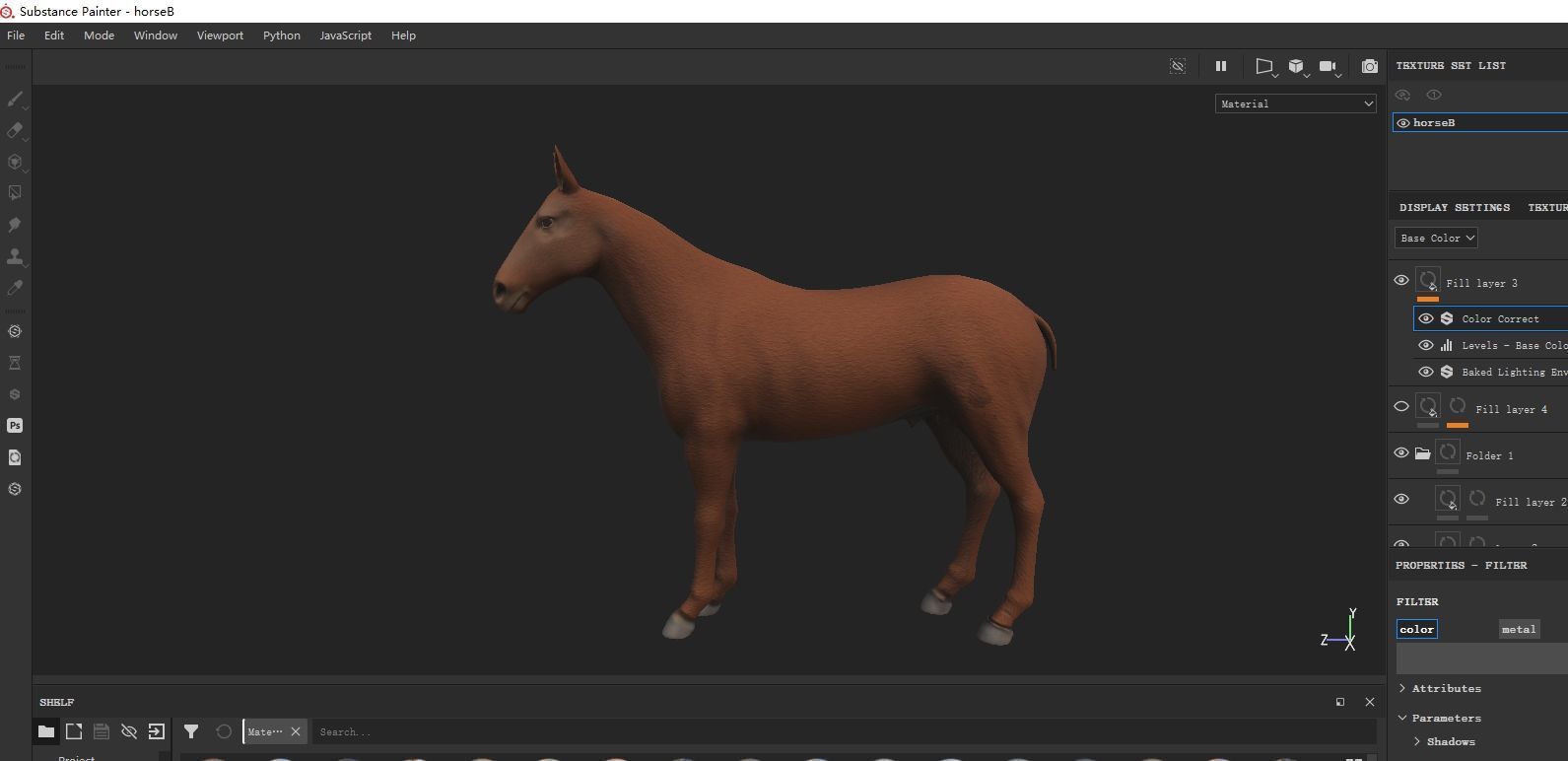 horse Low-poly 3D model_13