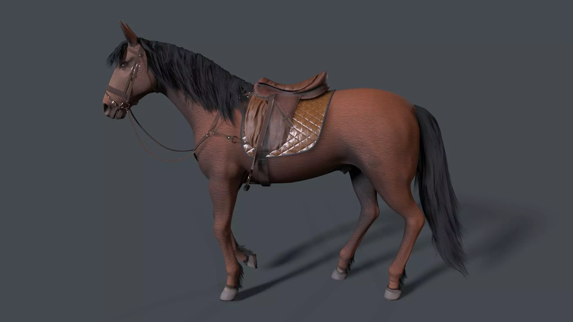 horse Low-poly 3D model_0