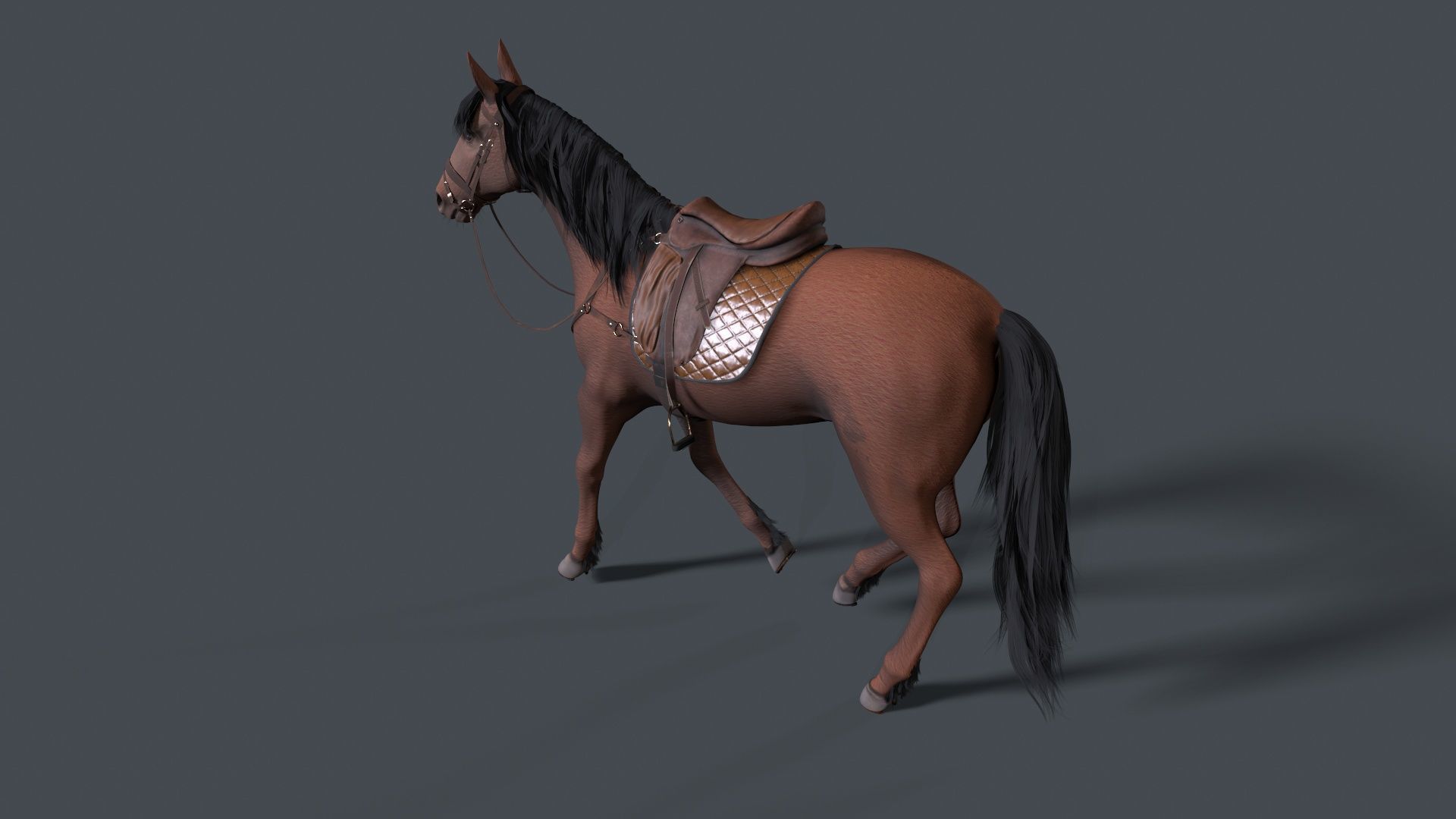 horse Low-poly 3D model_2