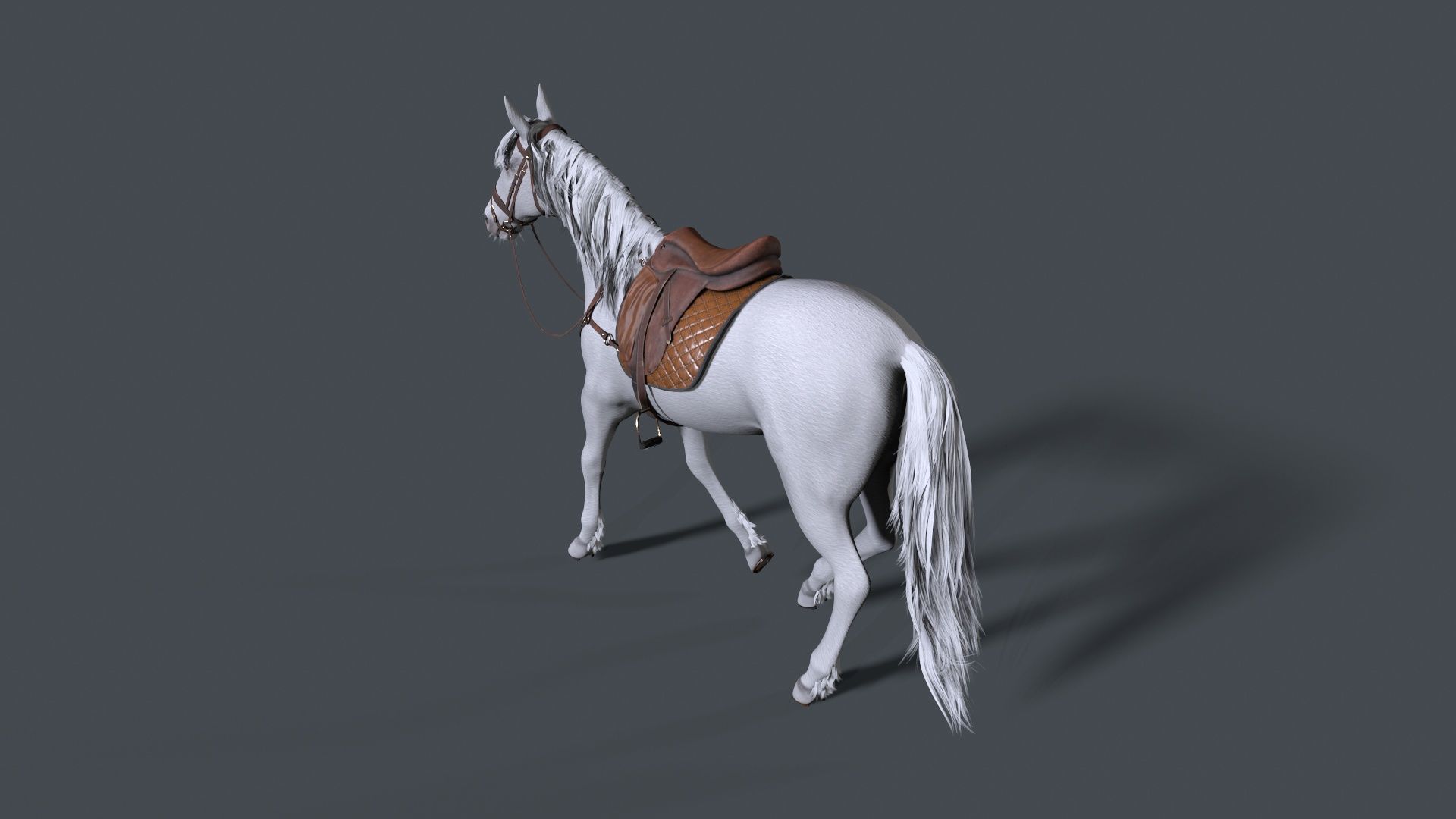 horse Low-poly 3D model_6