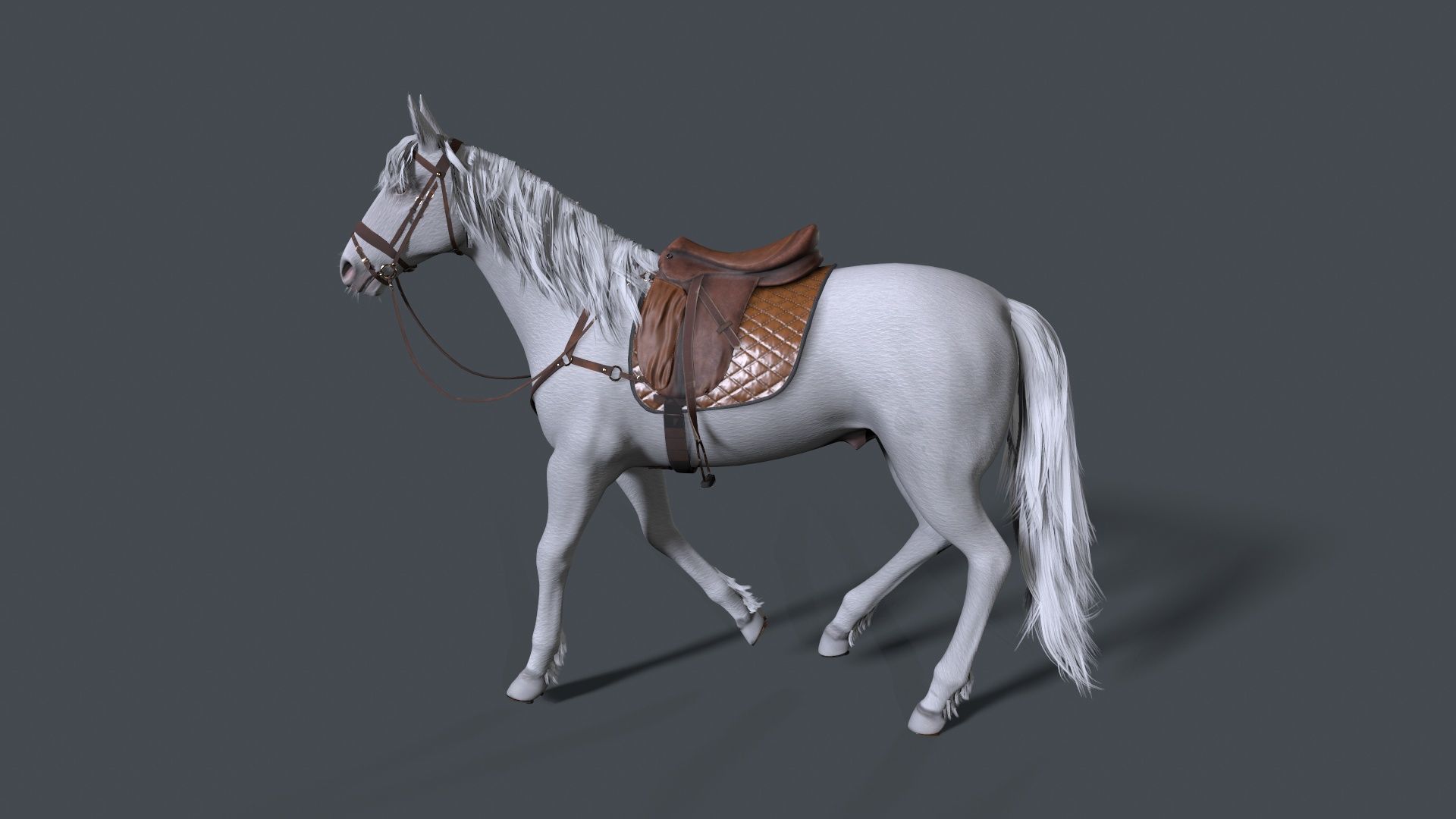 horse Low-poly 3D model_5