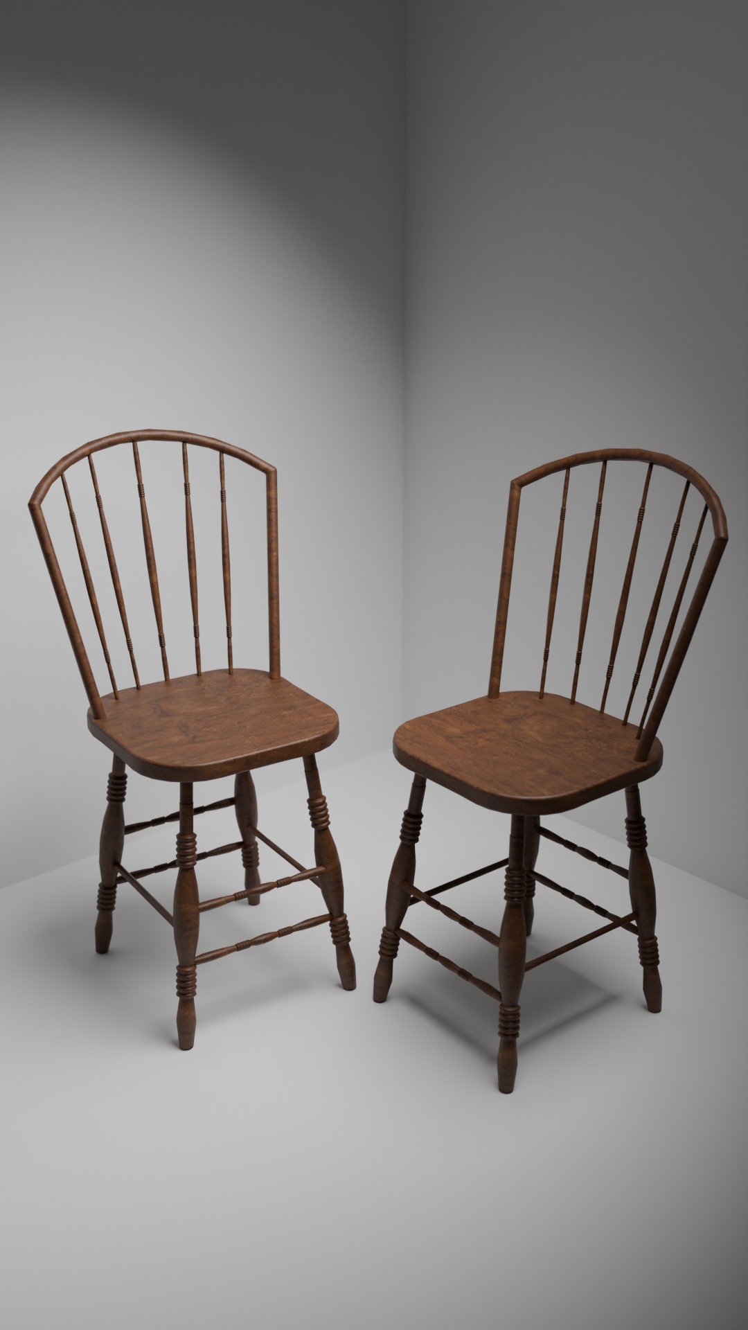 OLD WESTERN STYLE CHAIR 3D MODEL 3D model_2