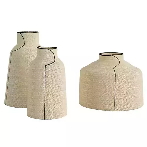 SET VASE ALGUES LIGNE