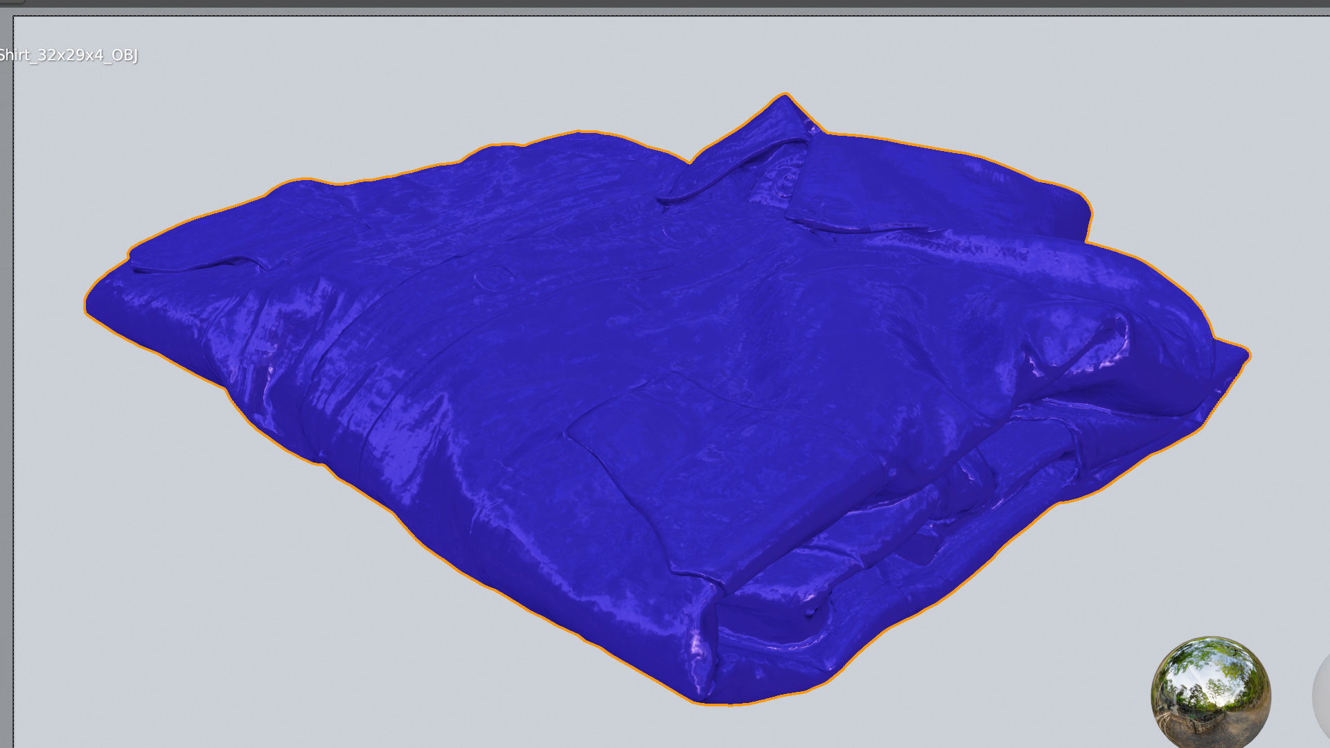 folded checkered shirt Generic casual wardrobe 3D model_5