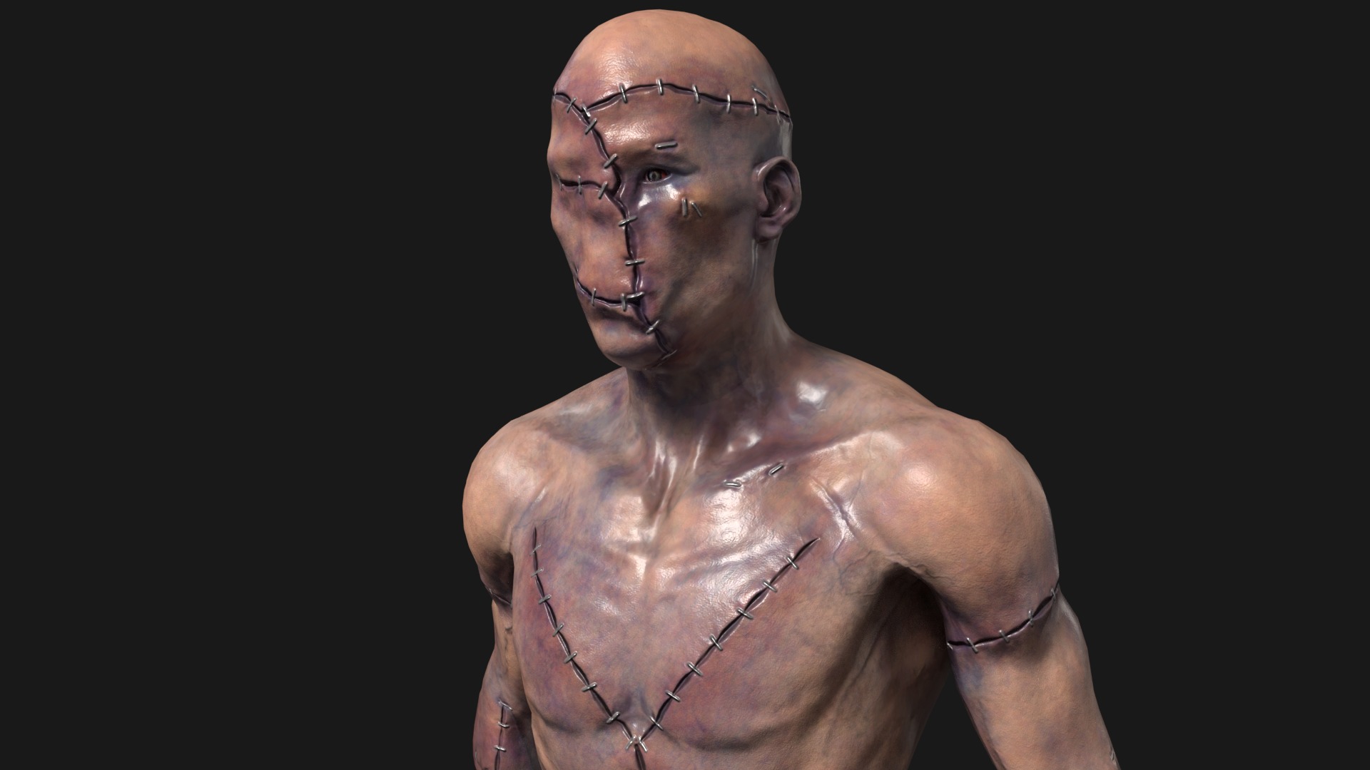 Victim Monster 2 Low-poly 3D model_7