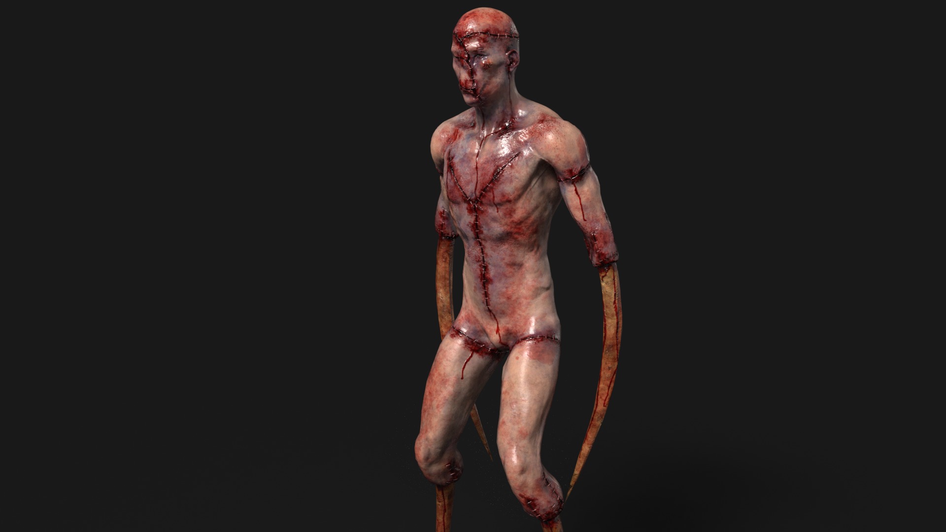 Victim Monster 2 Low-poly 3D model_15