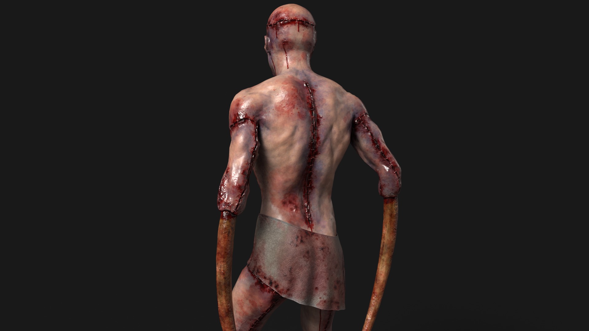 Victim Monster 2 Low-poly 3D model_4