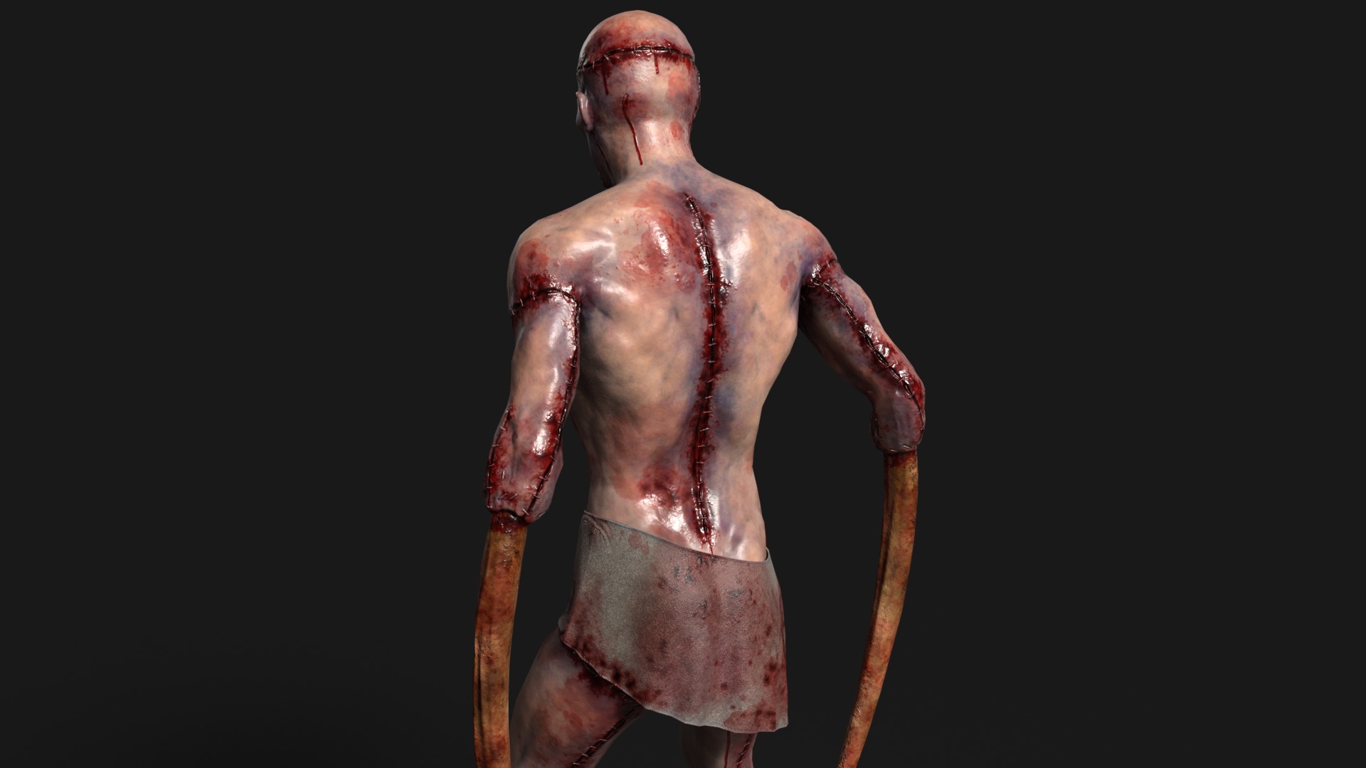 Victim Monster 2 Low-poly 3D model_10