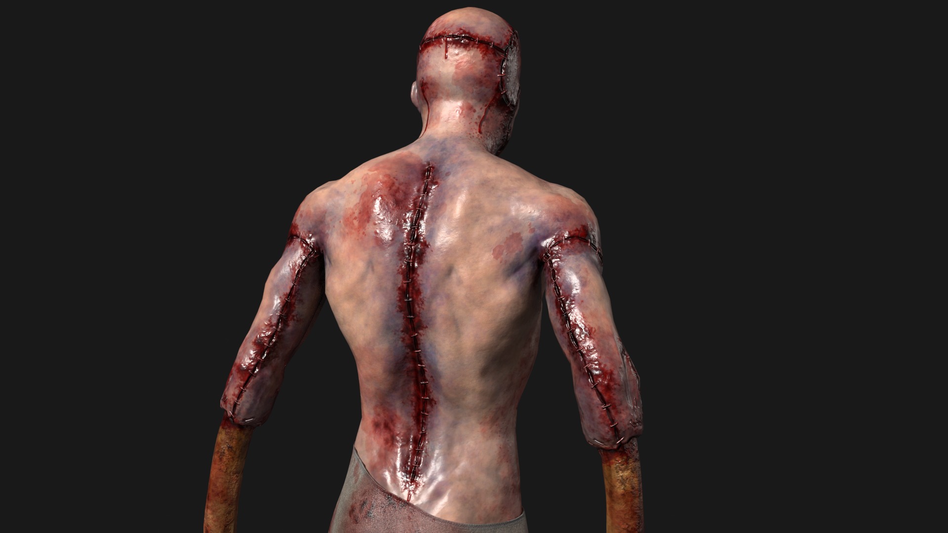 Victim Monster 2 Low-poly 3D model_6