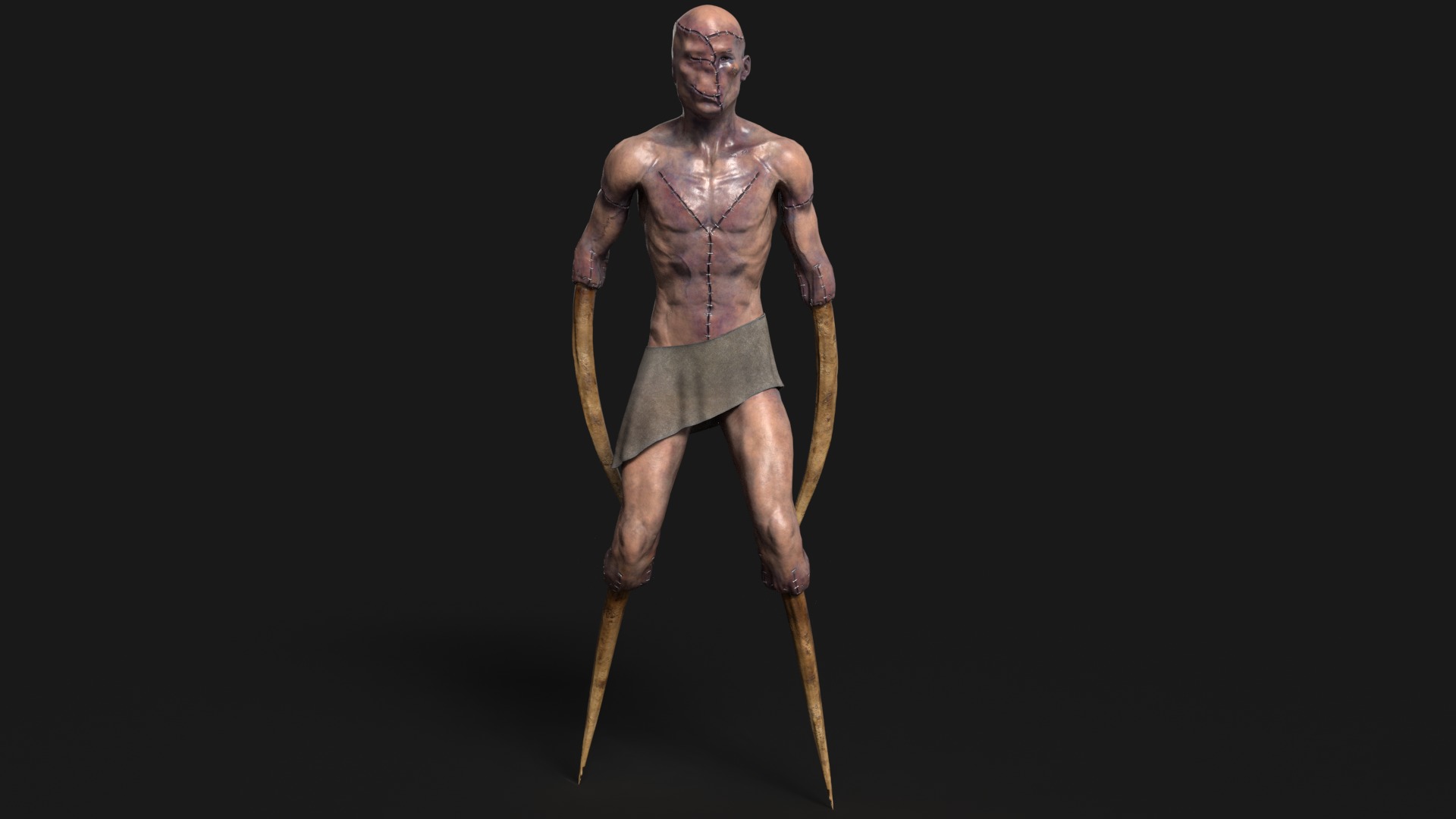 Victim Monster 2 Low-poly 3D model_3