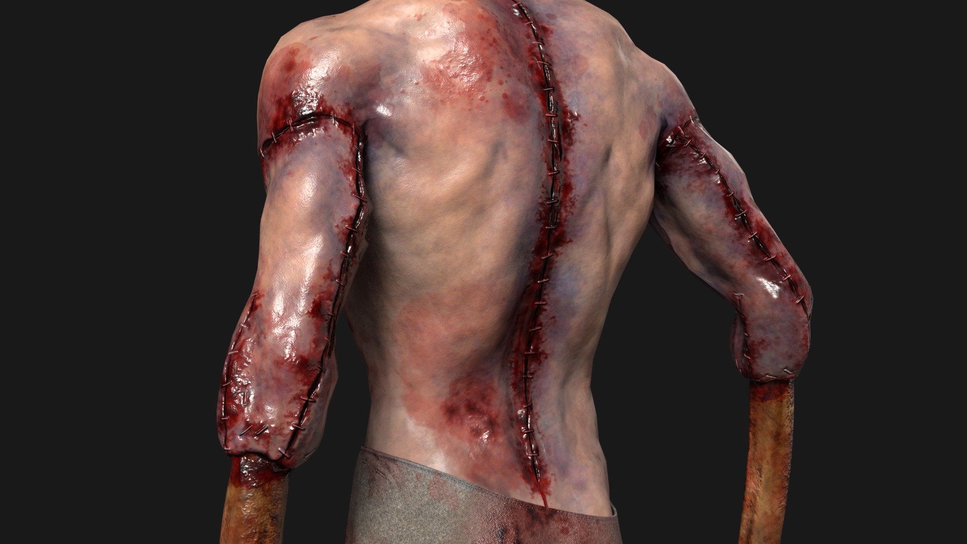 Victim Monster 2 Low-poly 3D model_14