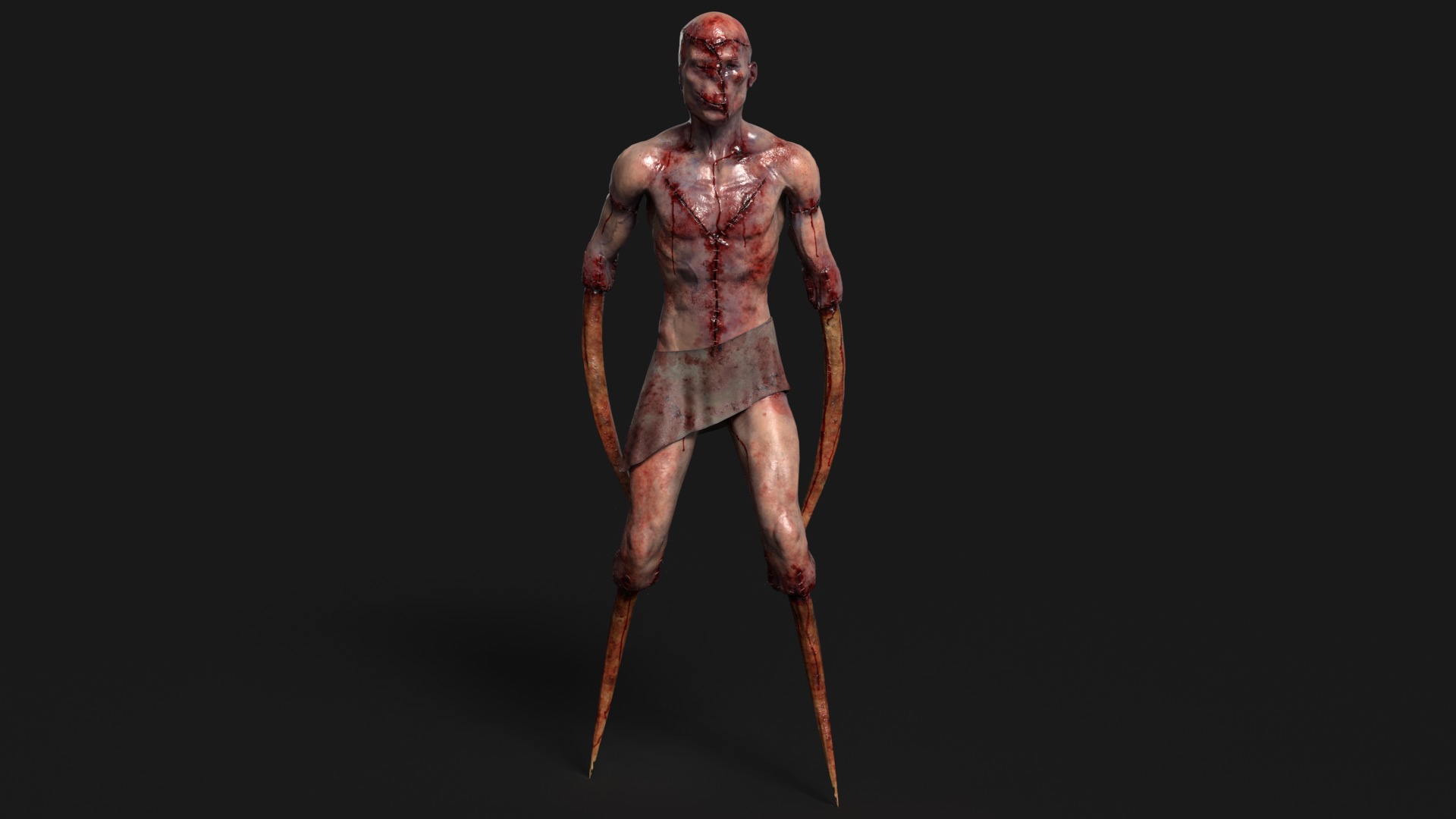 Victim Monster 2 Low-poly 3D model_2