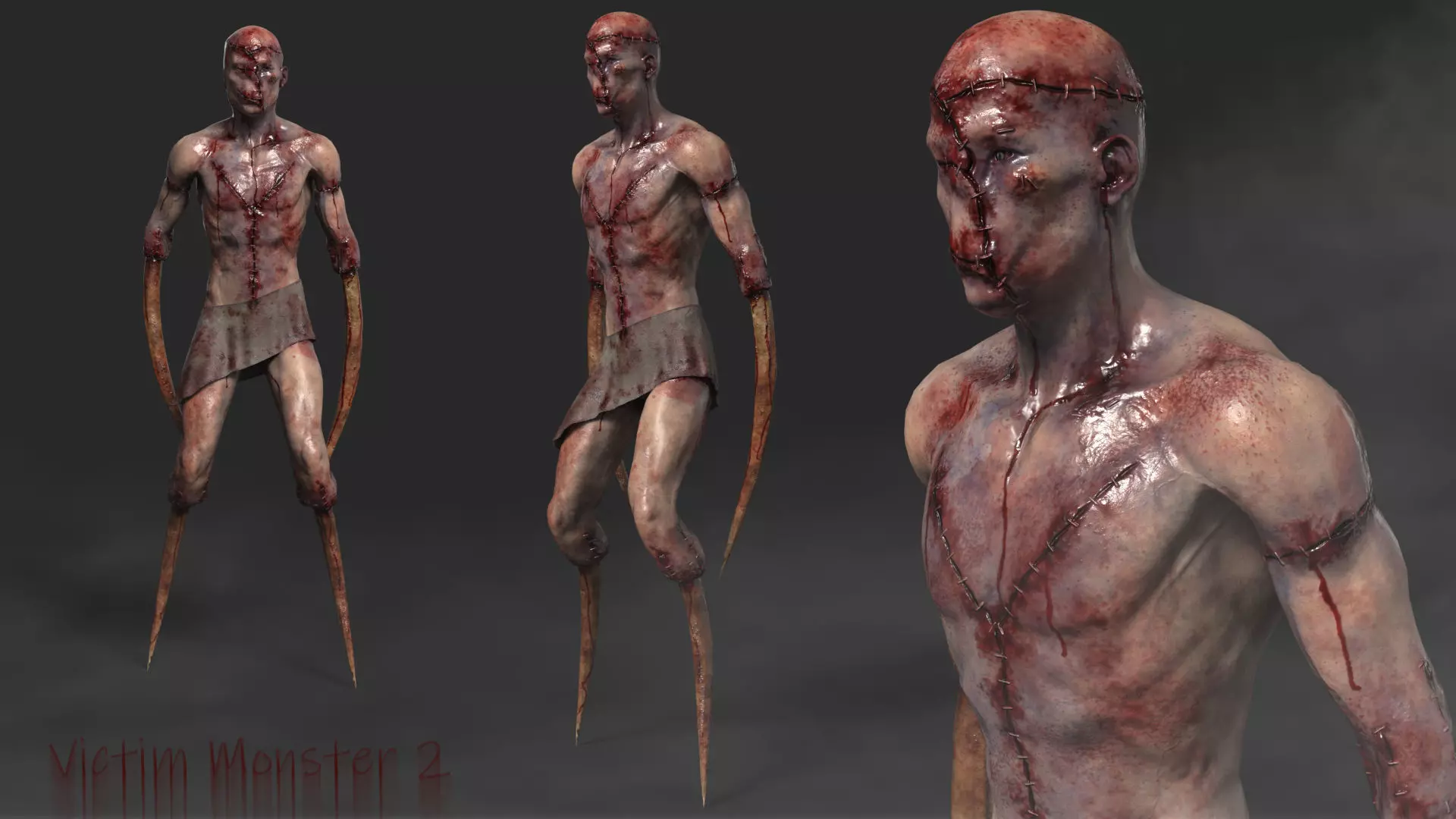 Victim Monster 2 Low-poly 3D model_0