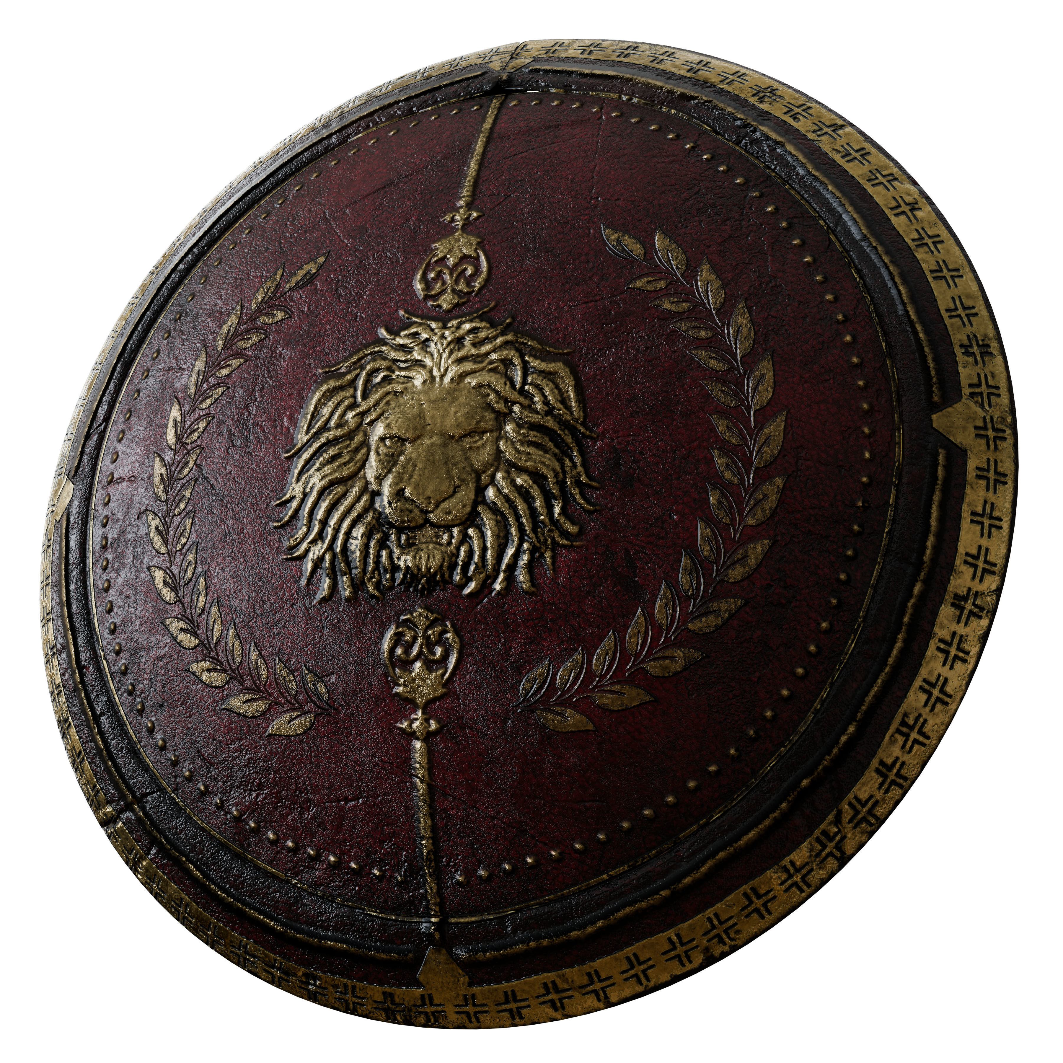 Roman Spartan Soldier Armor And Weapons Set Low-poly 3D model_5