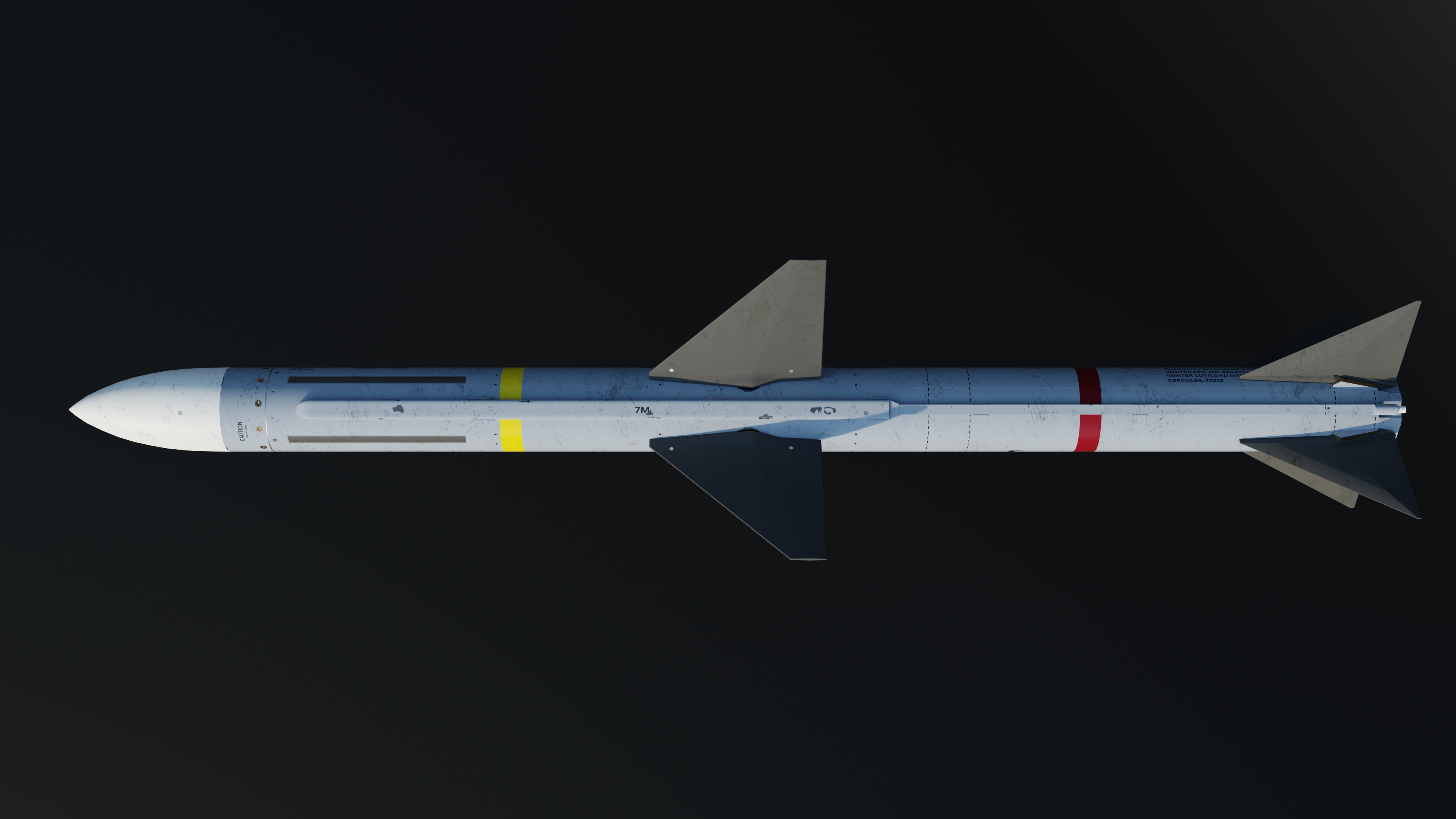 Aim 7 Sparrow Missile 3D model_8