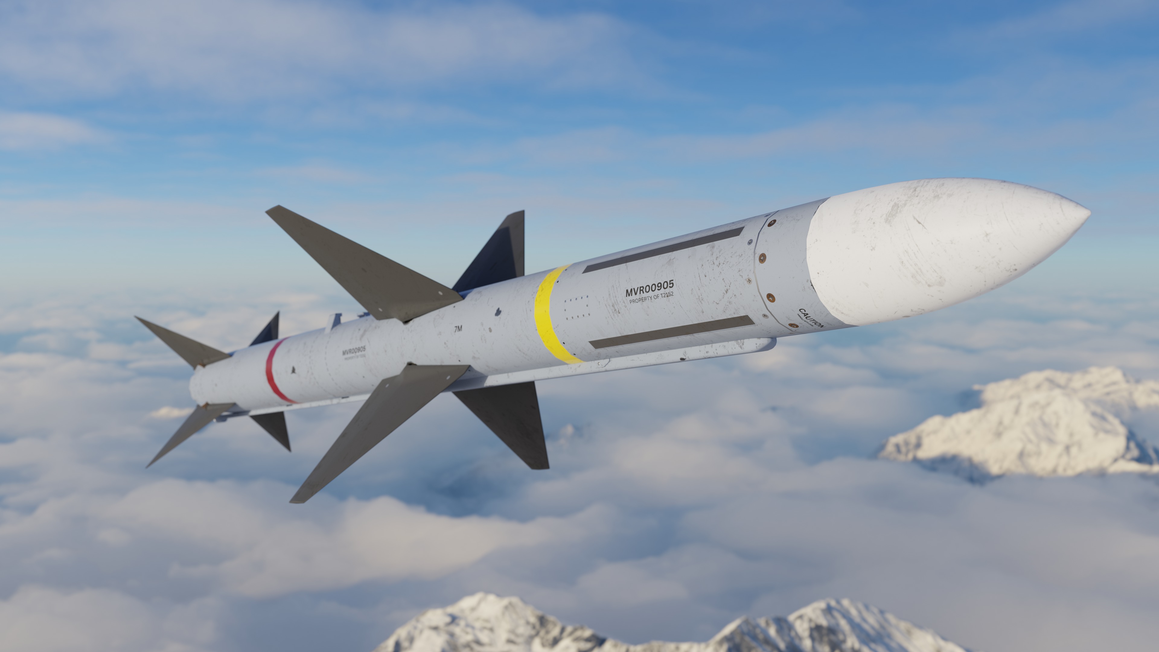 Aim 7 Sparrow Missile 3D model_1