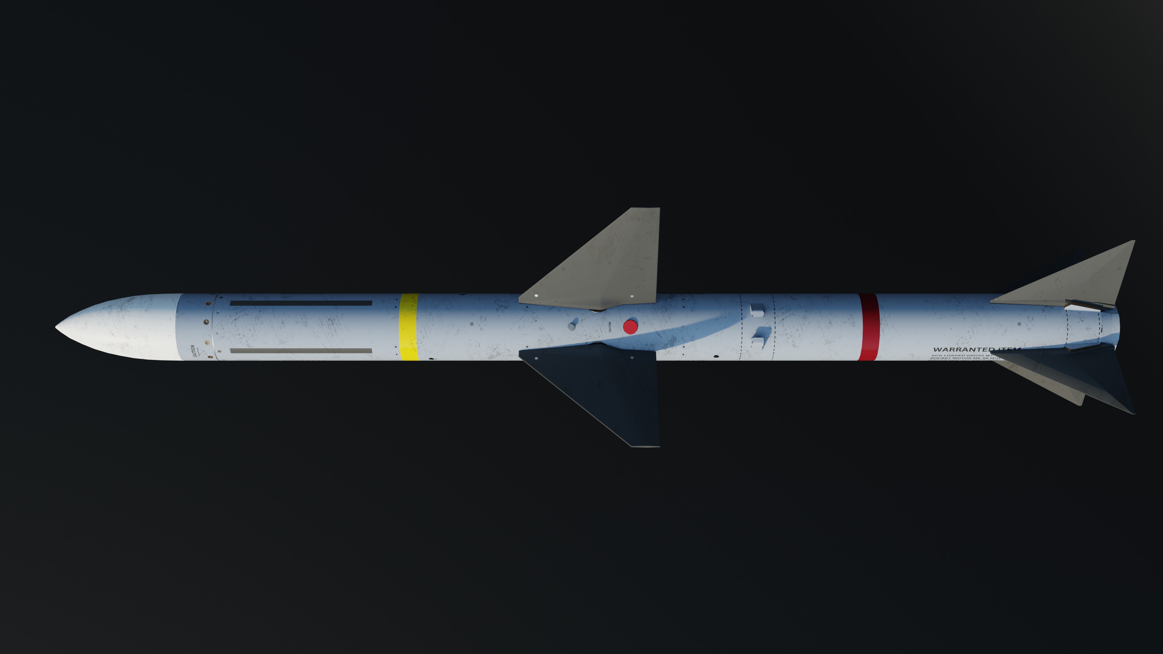 Aim 7 Sparrow Missile 3D model_7