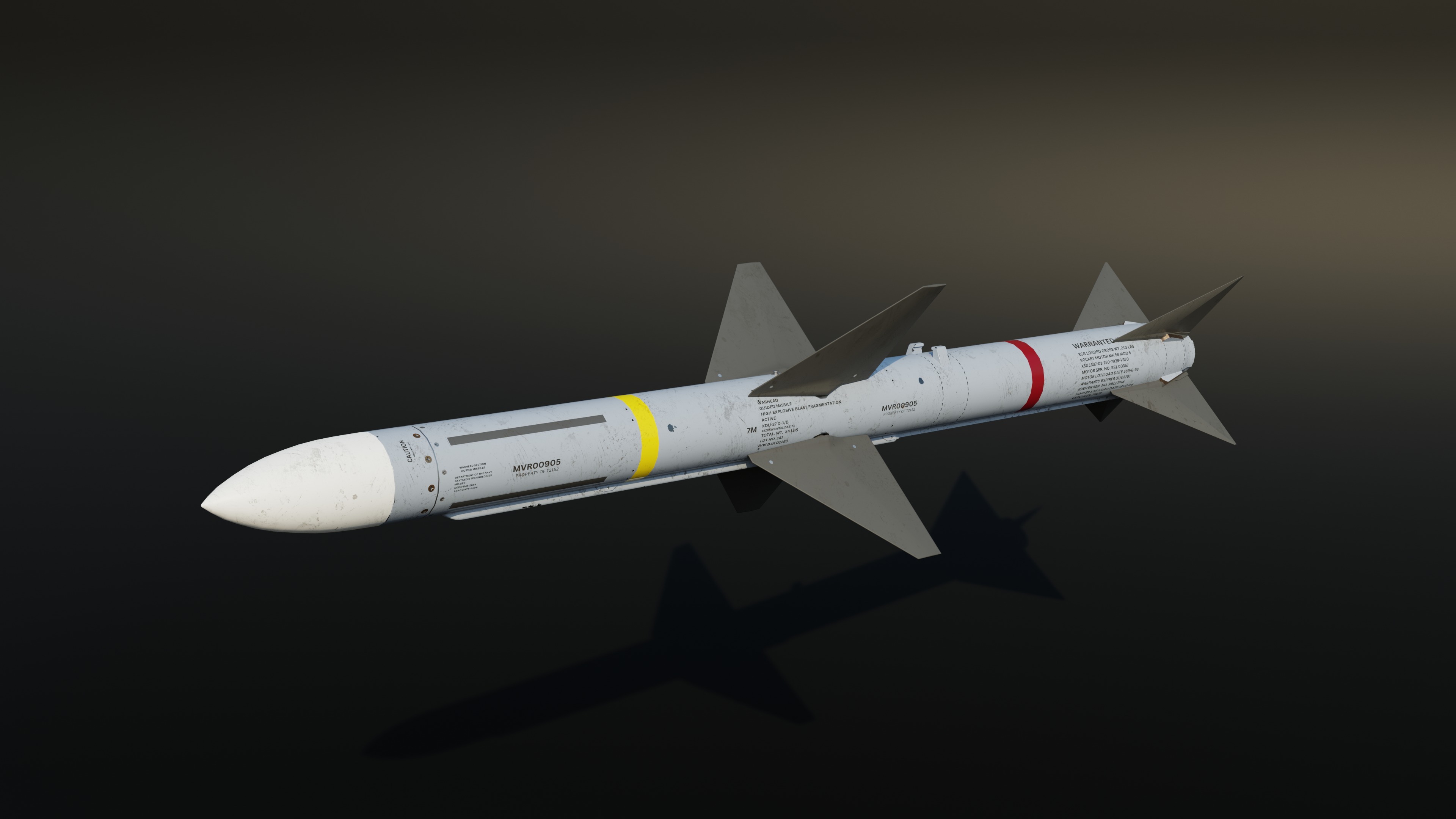 Aim 7 Sparrow Missile 3D model_3