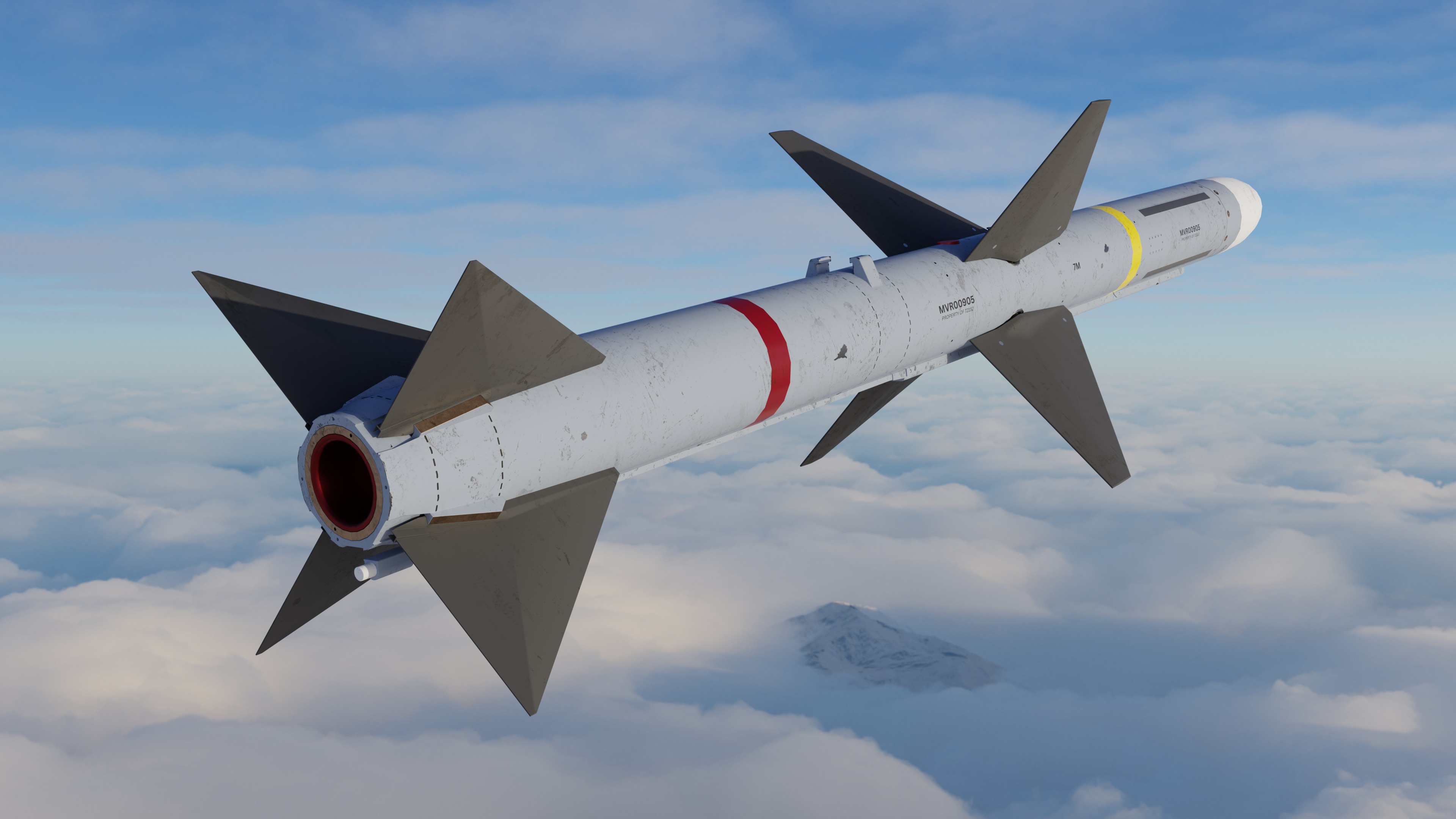 Aim 7 Sparrow Missile 3D model_2