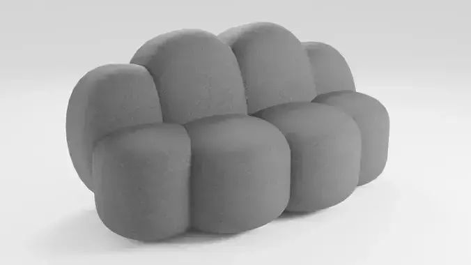 Unusual sofa in dark tones combining minimalist and modern style