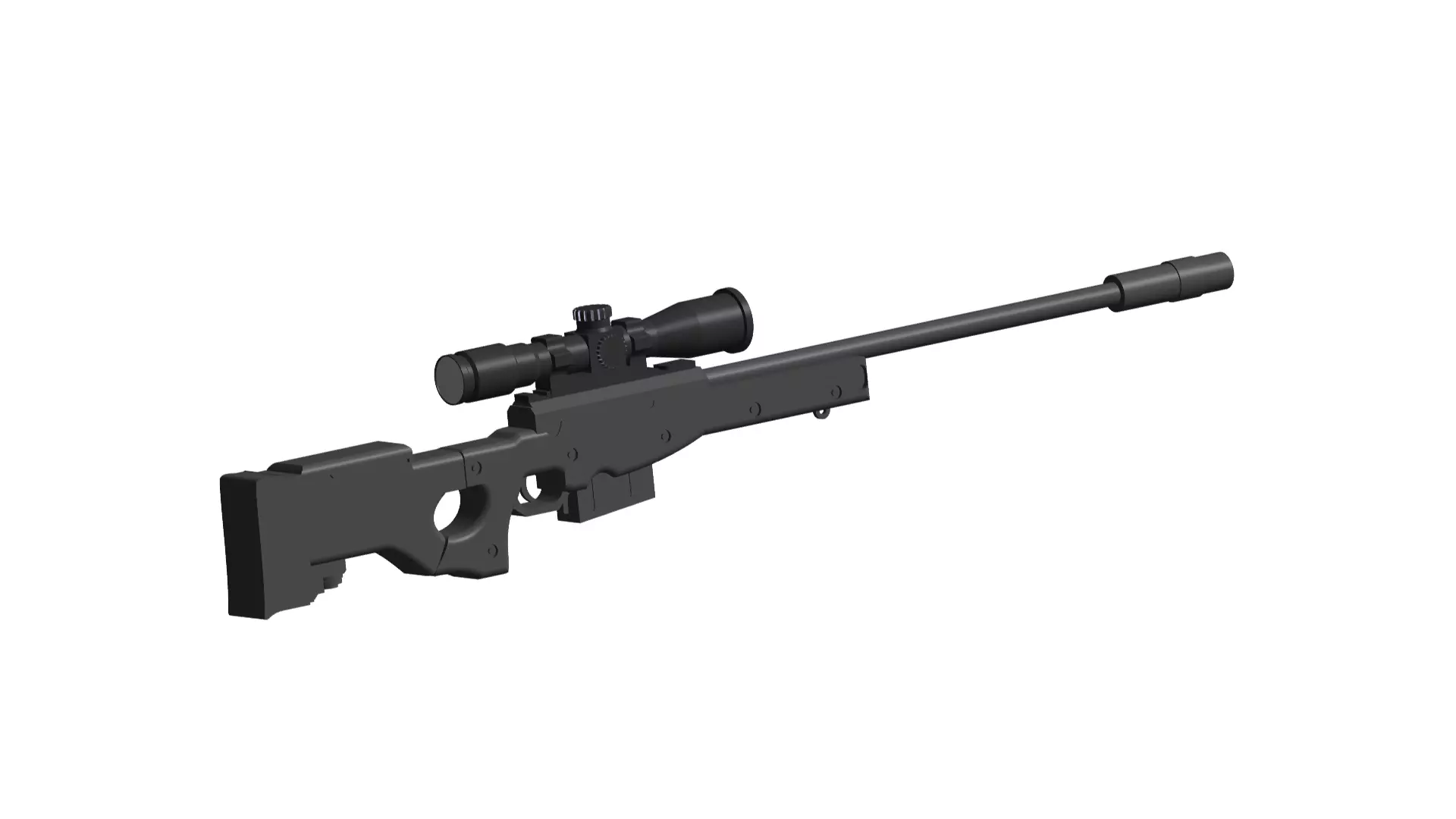 Accuracy International Arctic Warfare 3D model