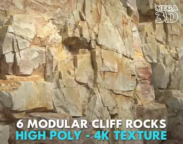 6 Modular Cliff Rocks - 240818