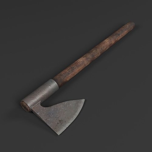 Medieval One-Handed Axe  Game-Ready PBR Weapon Low-poly 3D model