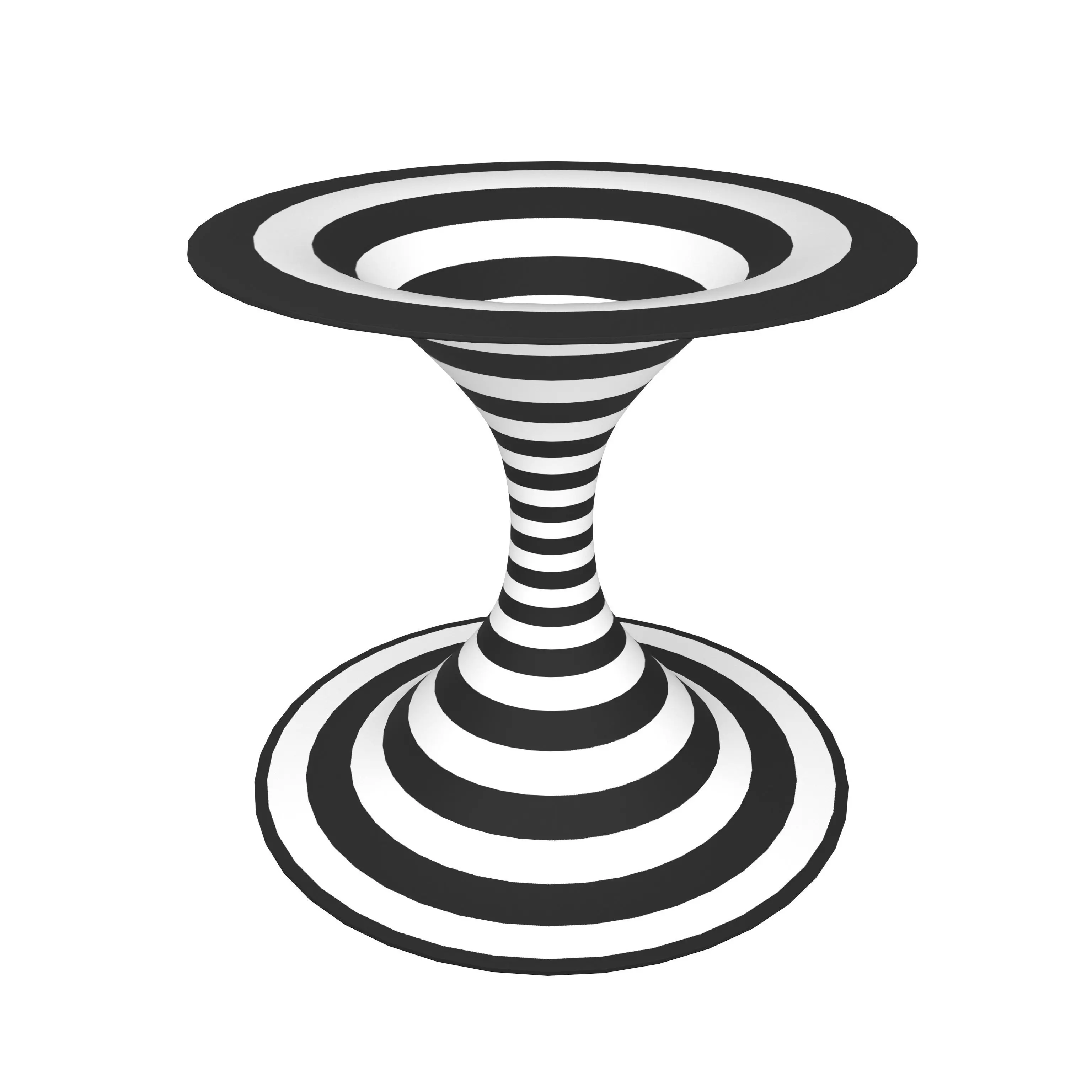 Striped Geometric Wormhole v1 001 Low-poly 3D model_0