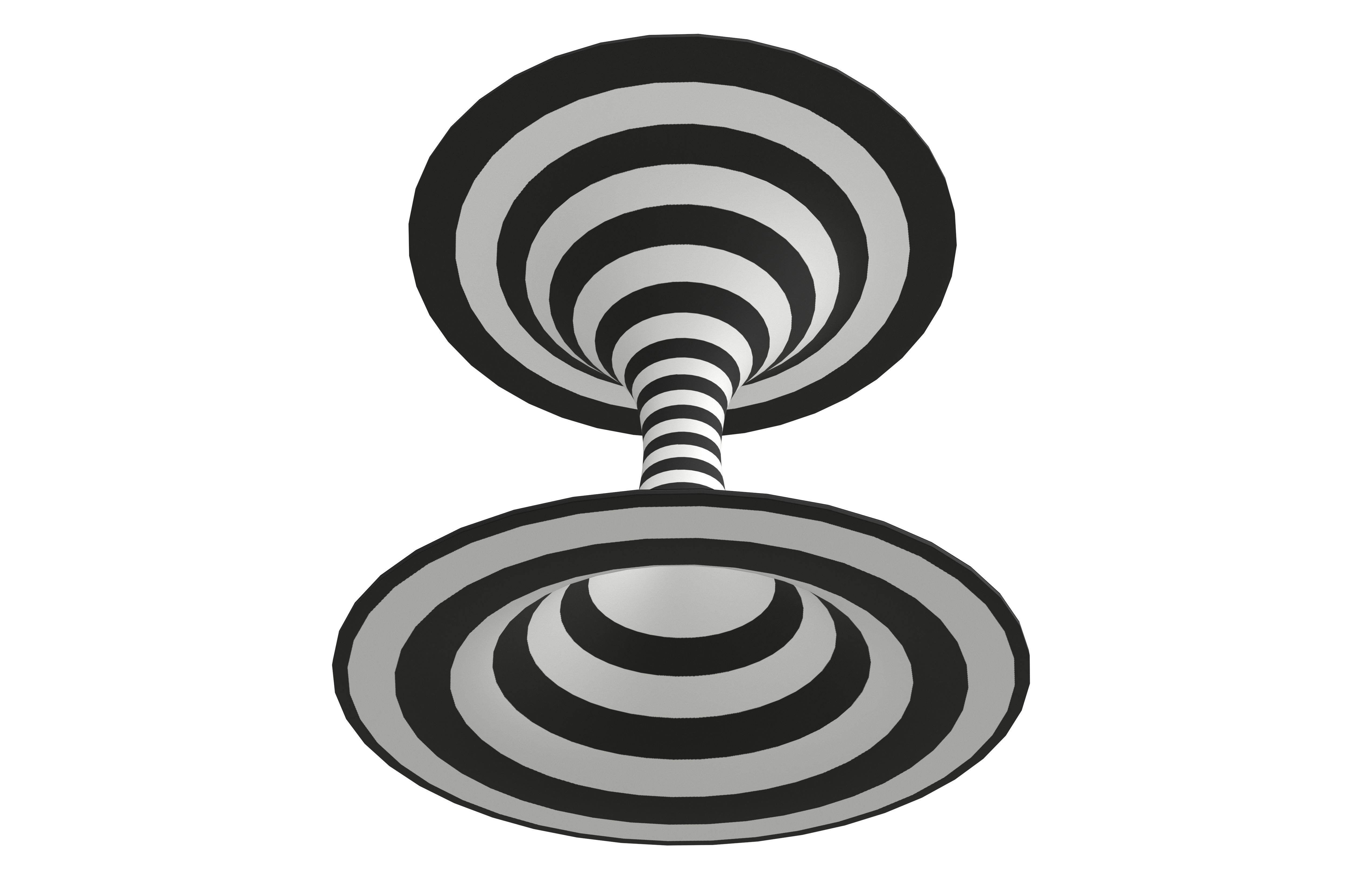 Striped Geometric Wormhole v1 001 Low-poly 3D model_3