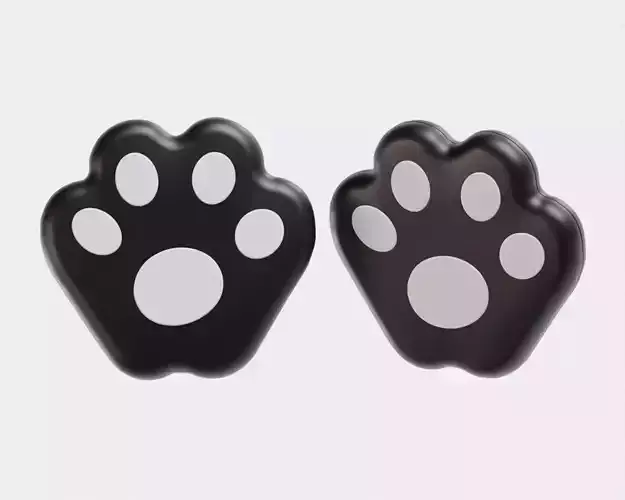 Dog Paw Low-poly 3D model